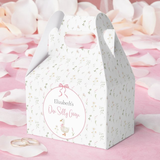 Ballotins One Silly Goose Wildflower Pink Bow 1st Birthday (Mariage)