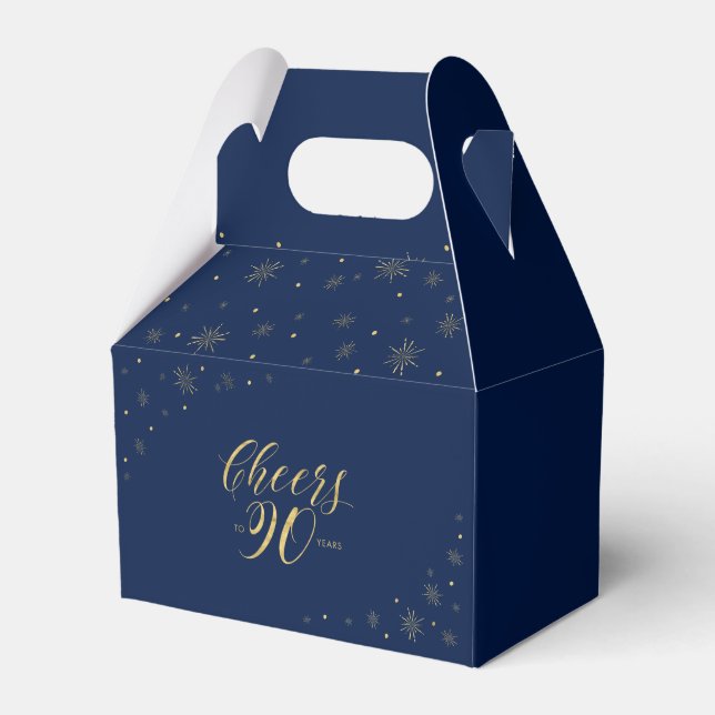 Ballotins Or et marine | 90 ans 90ème anniversaire fête (Verso)