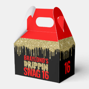 Ballotins Or et Rouge Drippin Swag 16 Anniversaire