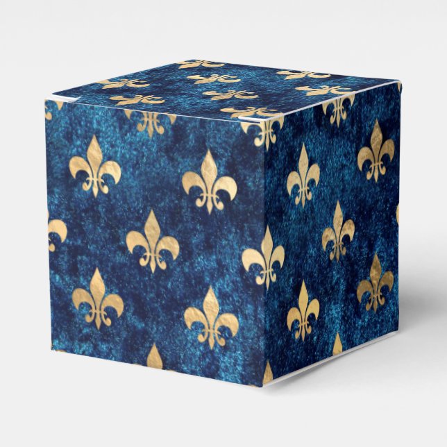 Ballotins Or fantaisie sur Navy Fleur de Lis (Verso)