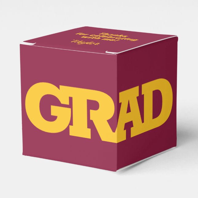 Ballotins Or jaune - Maroon Graduation Party (Verso)