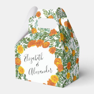Ballotins Orange Rose Mariage Floral Moderne