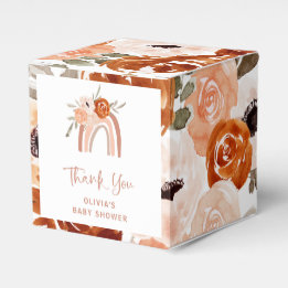 Ballotins Orange Terracotta Boho | Baby shower arc-en-ciel