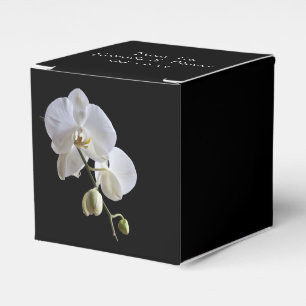 Ballotins Orchidées blanches sur Mariage noir
