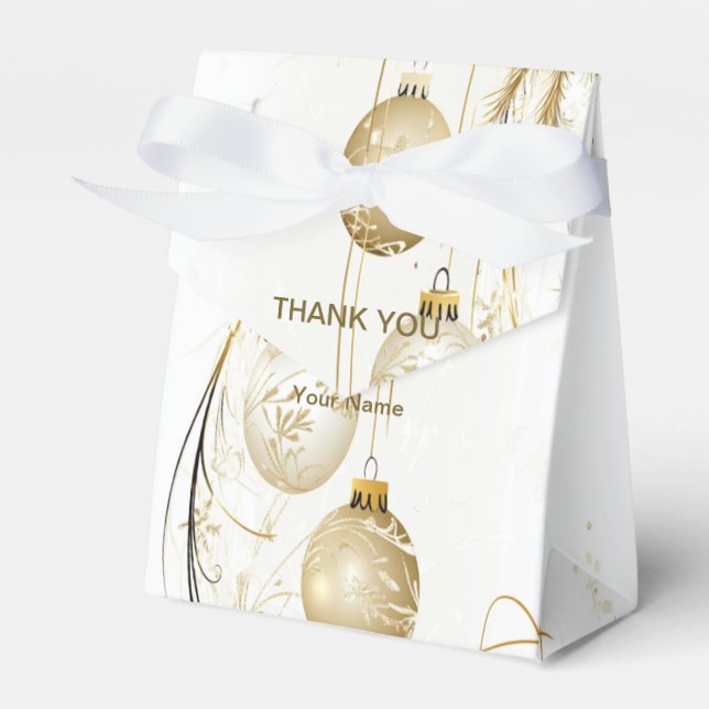 Ballotins Ornement d'or Noël Fête de Noël Élégant (Verso)