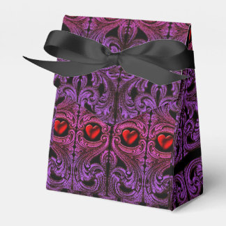 Ballotins Ornement Goth Purple Avec Boîte Cadeau Coeur