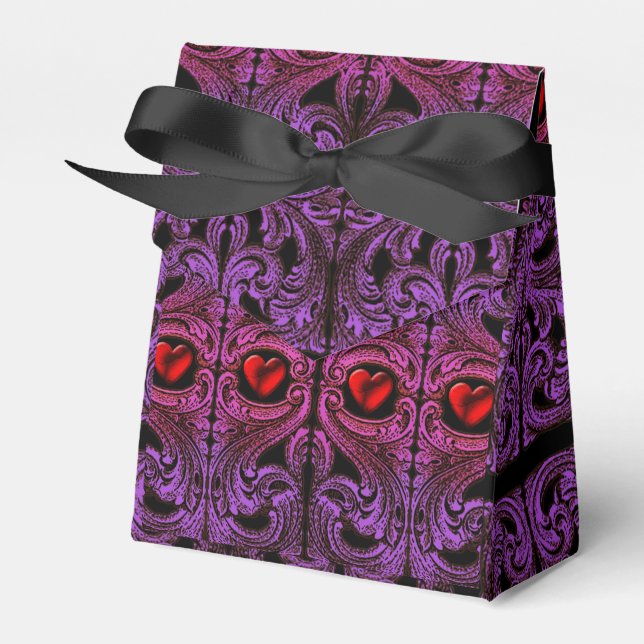 Ballotins Ornement Goth Purple Avec Boîte Cadeau Coeur (Verso)