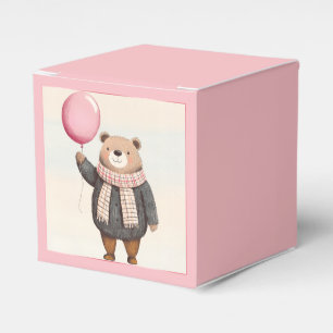Ballotins Ours de sueur gris avec écusson rose