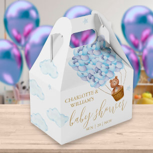 Ballotins Ours en Attente Ours en Peluche Ballons Bleus Baby