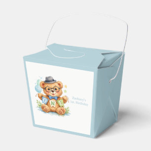Ballotins Ours en peluche à l'aquarelle avec bannière Joyeux