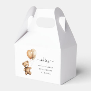 Ballotins Ours en peluche Ballons baby shower neutre