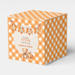 Ballotins Ours en peluche carreaux d'automne Citrouille Feui