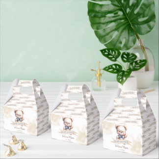 Ballotins Ours en peluche mignon Baby Shower Aquarelle