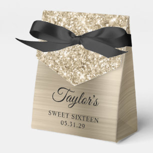 Ballotins Pailleté Lumineux Or Glam Sweet Seize Ans
