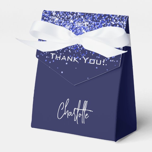 Ballotins Paillettes bleu marine scintillent nom merci (Verso)
