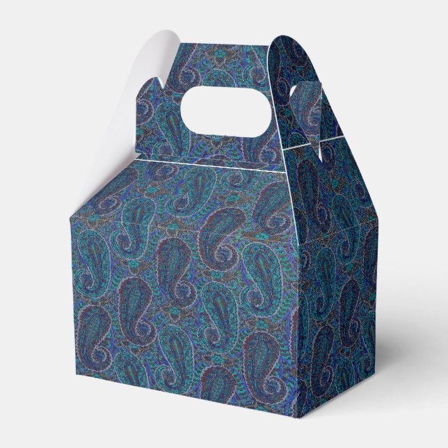 Ballotins Paisley Blue Indian Boho Motif (Verso)