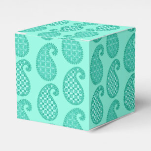 Ballotins Paisley motif, aqua et turquoise