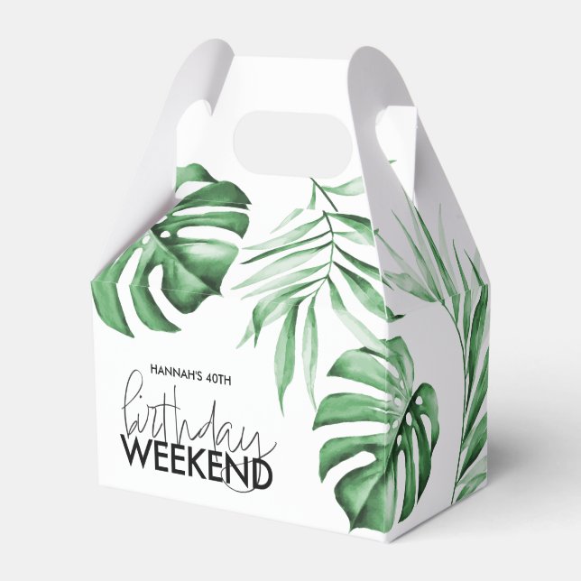 Ballotins Palme tropicale Anniversaire Week-end Ballotin (Verso)