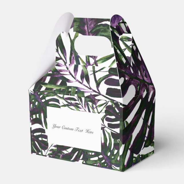 Ballotins Palme tropicale violet vert Feuille Mariage de l'î (Verso)