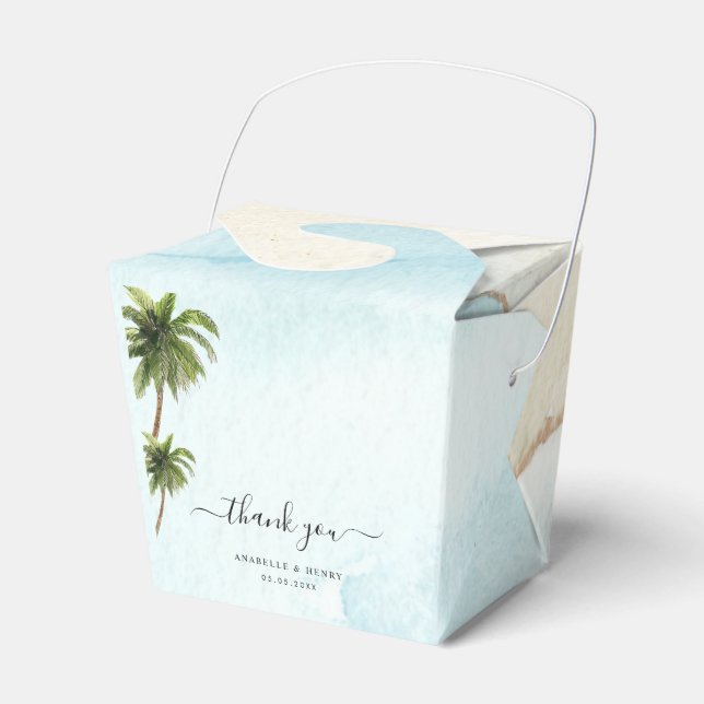 Ballotins Palmiers tropicaux Sable Beach Destination Mariage (Verso)
