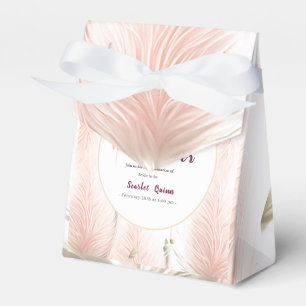 Ballotins Pampa rose vif moderne gazon douche nuptiale