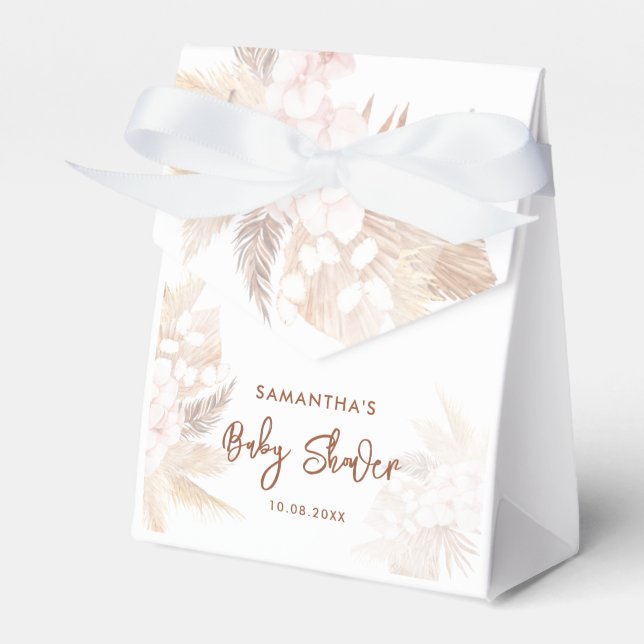 Ballotins Pampas Grass Boho Girl Baby shower (Verso)