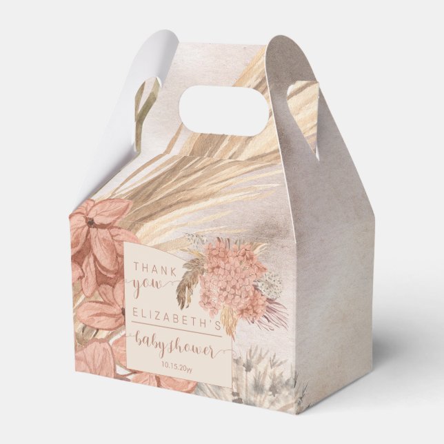 Ballotins Pampas Grass | Hydrangeas Baby shower Merci (Verso)