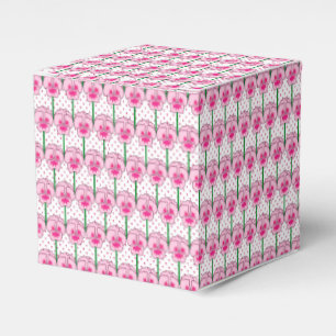 Ballotins Pansies roses - motif papier peint rétro