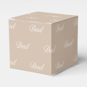 Ballotins Papa beige tan blanc script personnalisé élégant c