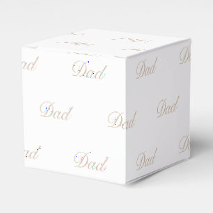 Ballotins Papa blanc & beige tan personnalisé script élégant