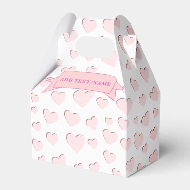 Ballotins Papier découpé en forme de coeur rose (Verso)