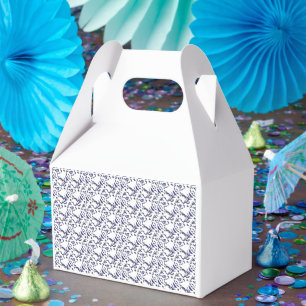Ballotins Papier d'emballage bleu et blanc avec un graphique