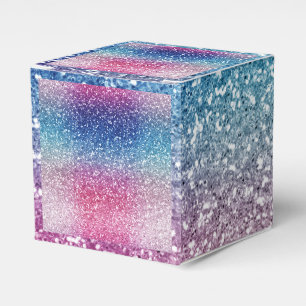 Ballotins Papier d'emballage pailleté ombre rose bleu