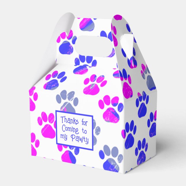 Ballotins Papier rose rose pâle bleu silhouette animale (Verso)