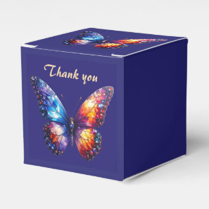 Ballotins Papillon brillant personnalisé en diamants Merci