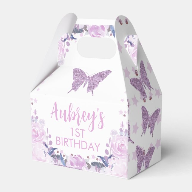 Ballotins Papillon de Parties scintillant violet Anniversair (Verso)