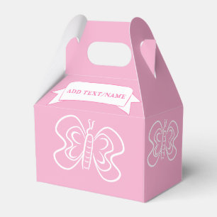 Ballotins Papillon Dessin rose personnalisé