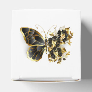 Ballotins Papillon fleur d'or avec orchidée noire