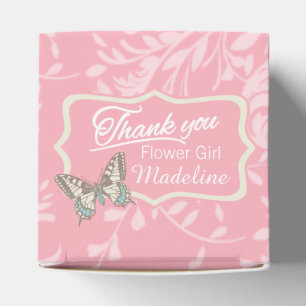Ballotins Papillon merci fleur Fille mariage boîte de faveur