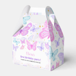 Ballotins Papillon rose violet Ballotin d'anniversaire