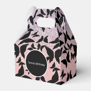 Ballotins Papillons Anniversaire Paillettes Roses