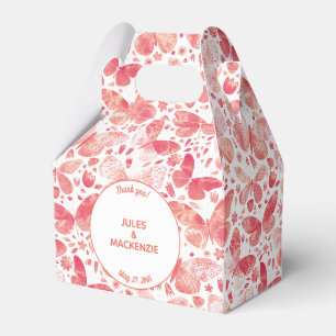 Ballotins Papillons Aquarelle Moderne Boho Coral rose