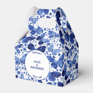 Ballotins Papillons Aquarelle Moderne Boho Indigo Blue
