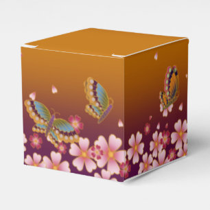 Ballotins Papillons Au Milieu Des Blossoms Sakura Or Personn