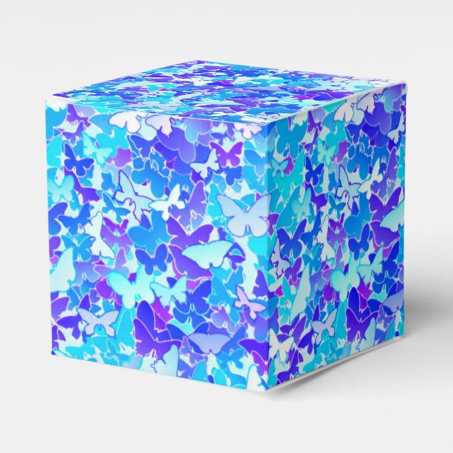 Ballotins Papillons, bleu, turquoise, lavande (Verso)