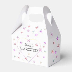 Ballotins Papillons de coeur rose doux 16 Anniversaire