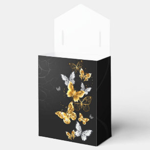 Ballotins Papillons d'or et de blanc