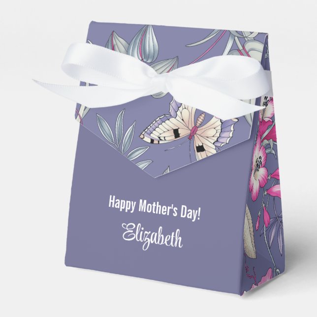 Ballotins Papillons et fleurs Design Favoriser / Cadeaux (Verso)