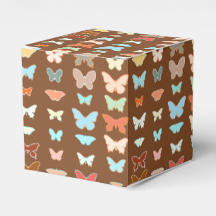 Ballotins Papillons, marron, turquoise et corail