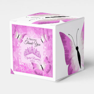 Ballotins Papillons roses, Tiara Quinceanera